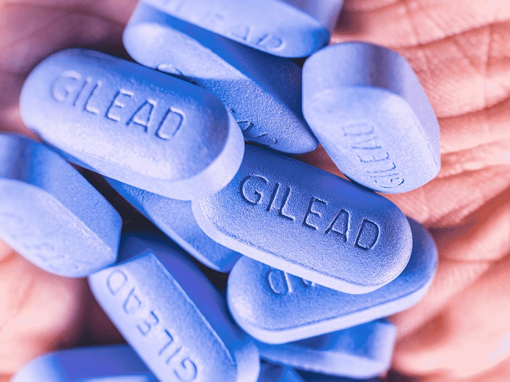 Truvada tablets that are color blue