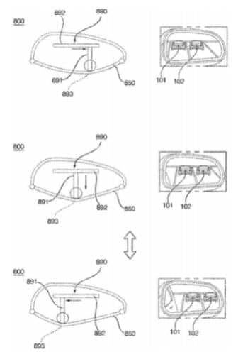 LG’s patent application for an automatic bendable side mirror