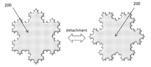Fig. 2 The fractal profile in the proposed container in “detachment” mode