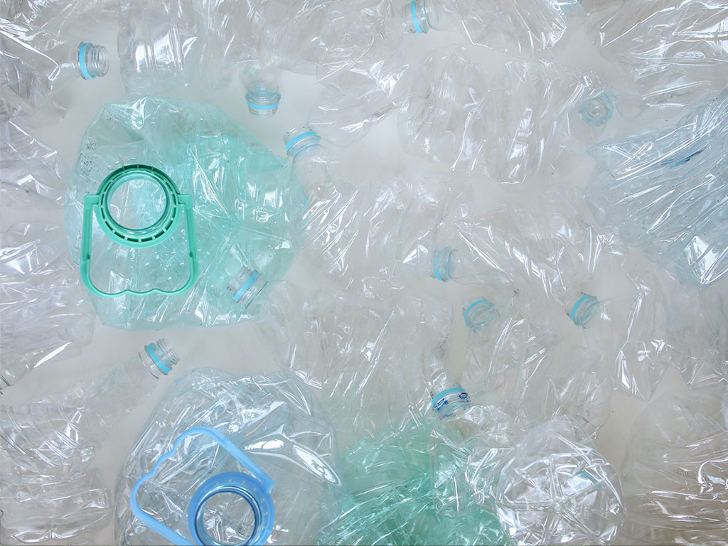 Water-soluble, biodegradable plastic water bottles