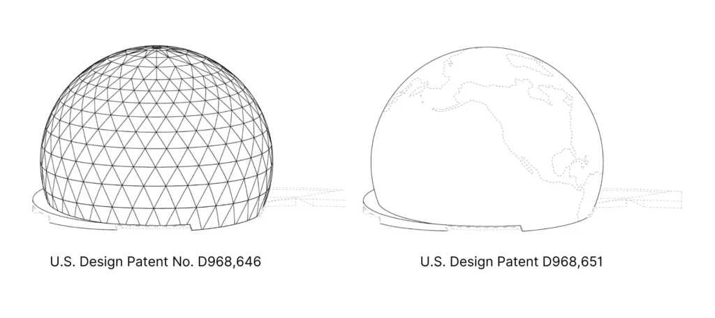 MSG's two building design patents filed in July 2021
