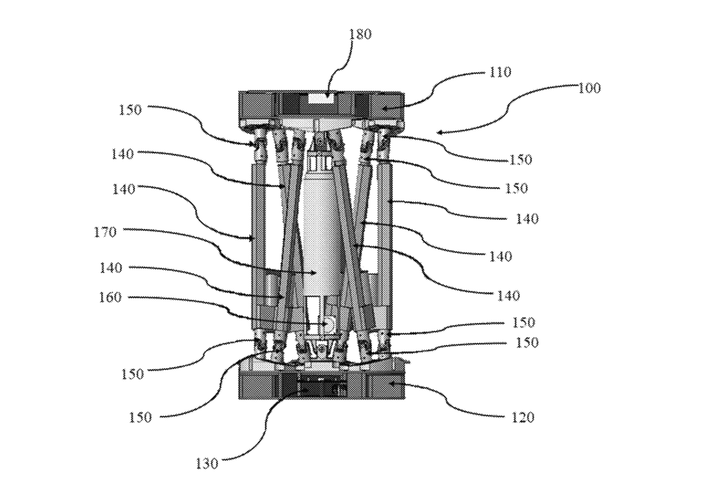 drawing of a NASA hexapod patent